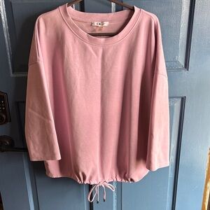 Cable & Gauge Lilac Sweatshirt with Drawstring Hem